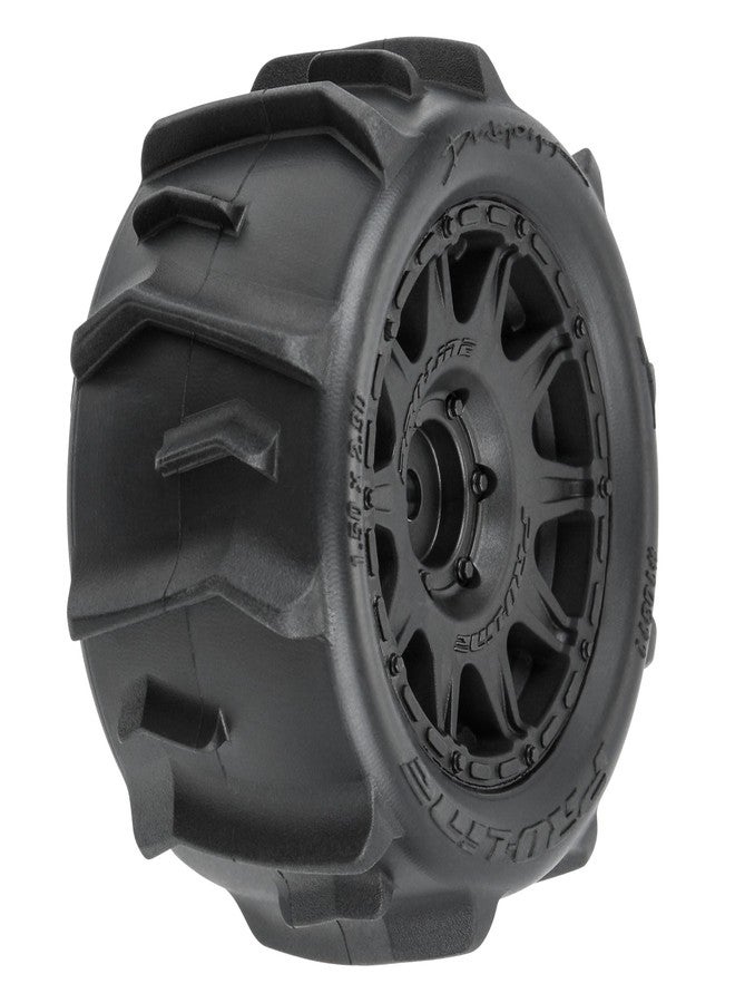 Pro-line Racing Dumont F/R Tires Mounted 12mm Hex Black Raid 4 for Arrma Granite Grom PRO1031110 - Image 1